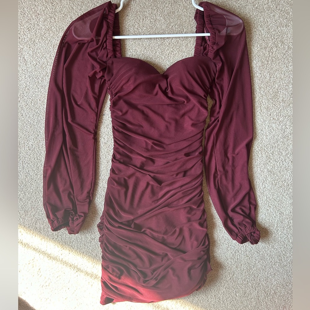Burgundy Windsor Dress